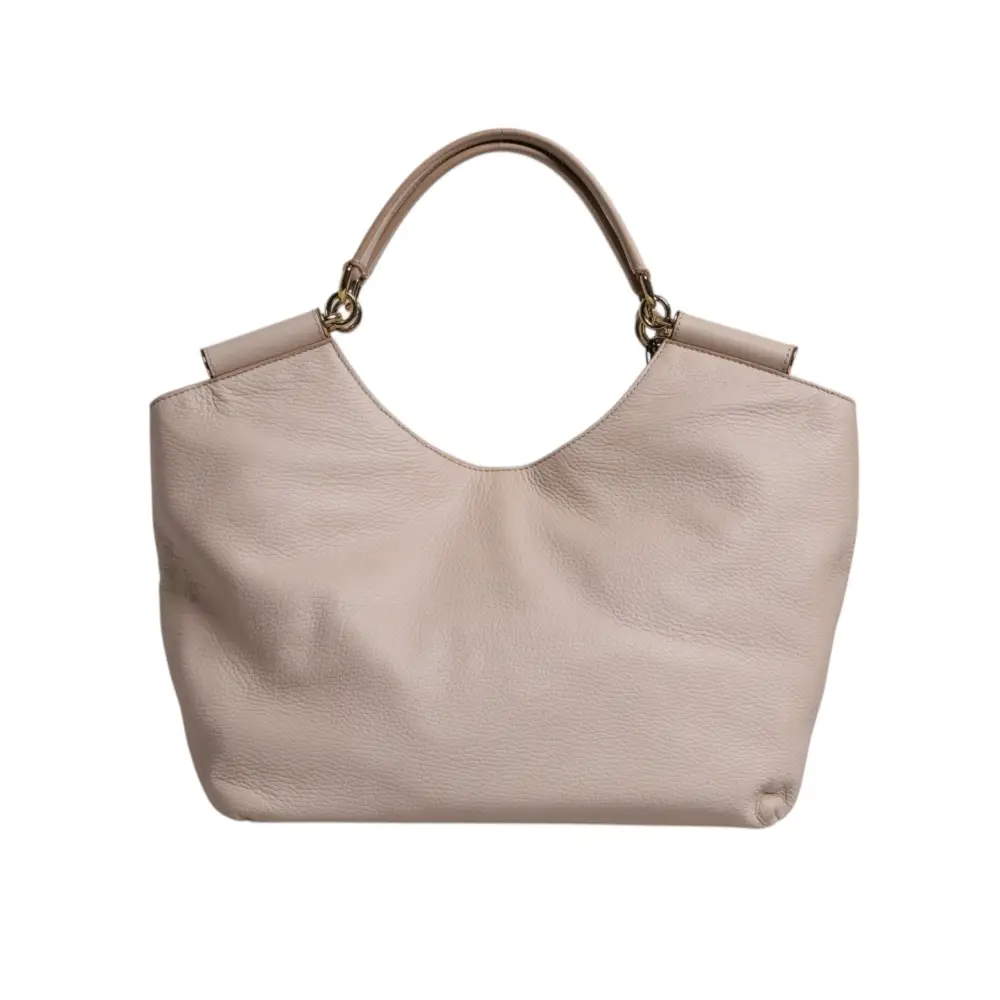 Dolce & Gabbana Hellrosa Hirschleder Logo-Plakette Tote Top Handle Bag