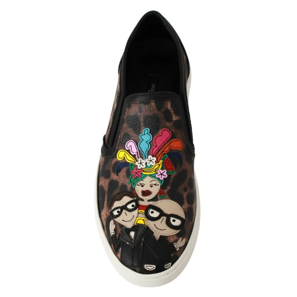 Dolce & Gabbana Leder Leopard #dgfamily Loafers Schuhe