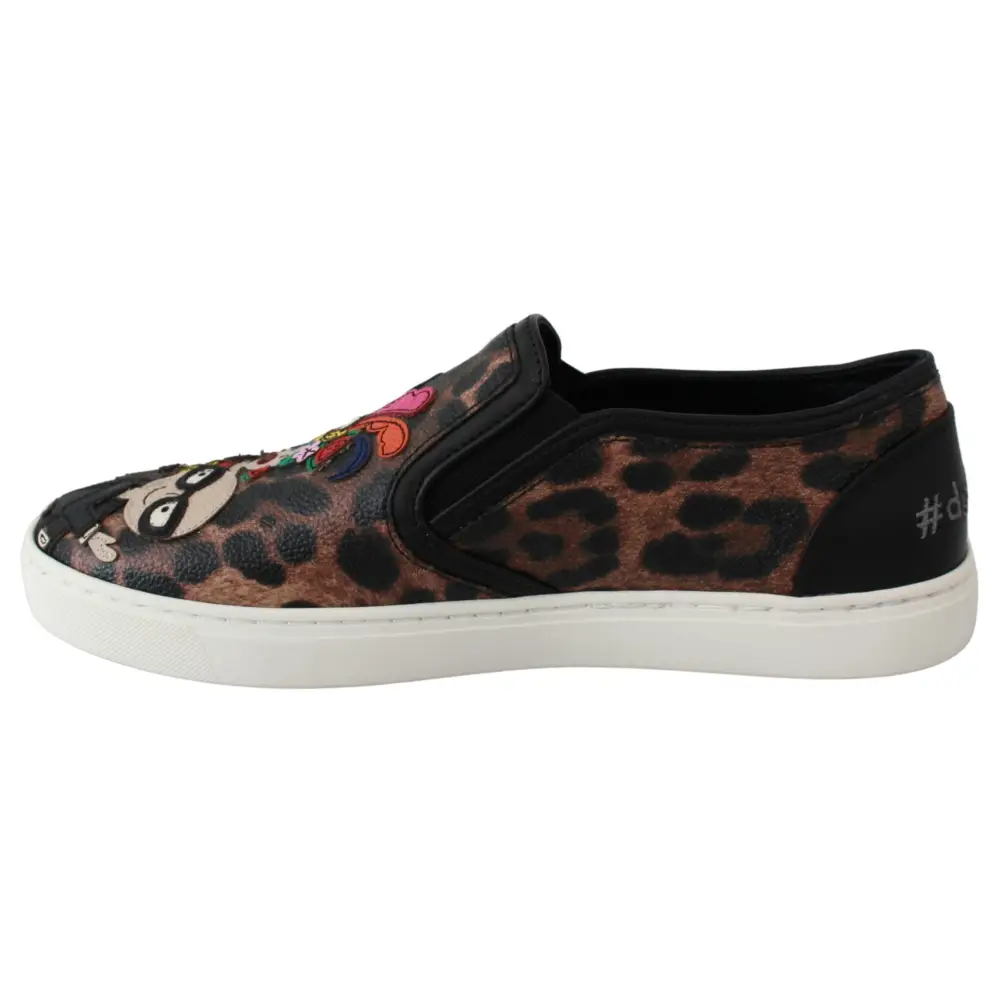 Dolce & Gabbana Leder Leopard #dgfamily Loafers Schuhe