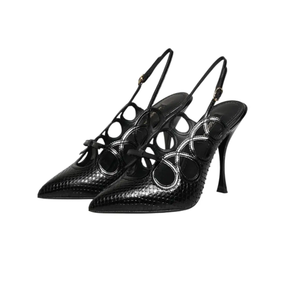 Dolce & Gabbana Lederslingback-Pumps mit hohem Absatz - EU36.5/US6