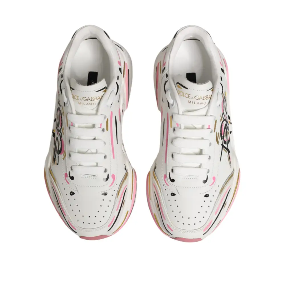 Dolce & Gabbana Mehrfarbige handbemalte DAYMASTER Sneaker Schuhe - EU35/US4.5