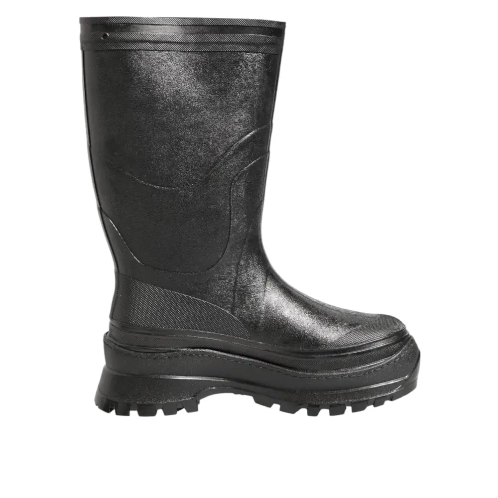 Dolce & Gabbana Metallic Schwarz Pull On Regen Stiefel Männer Schuhe - EU42/US9