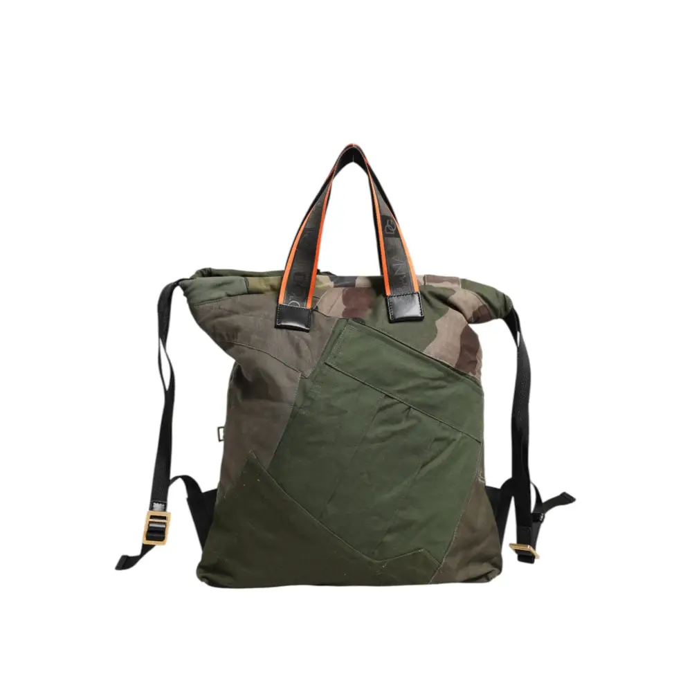 Dolce & Gabbana Militär Grün Patchwork Rucksack Rucksack Tasche