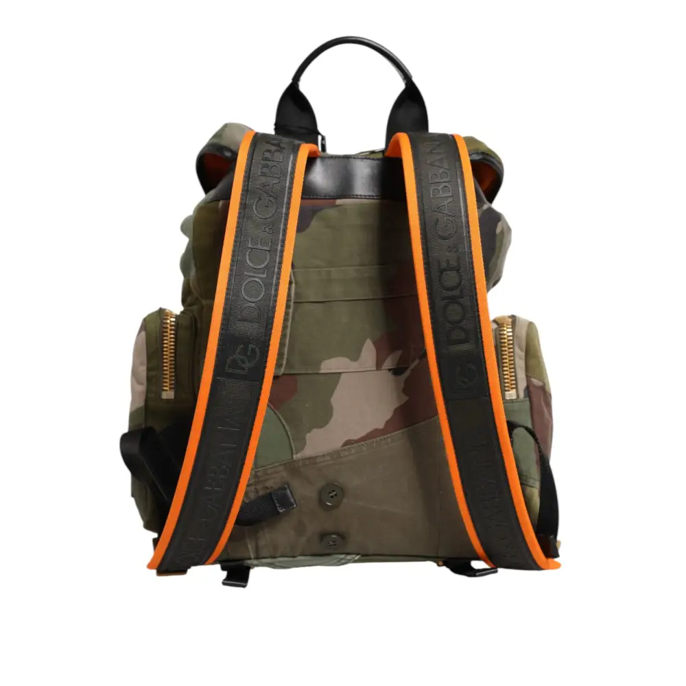 Dolce & Gabbana Militär Grün Patchwork Rucksack Rucksack Tasche