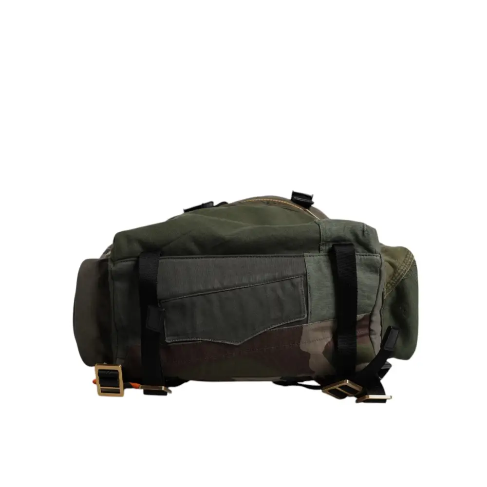 Dolce & Gabbana Militär Grün Patchwork Rucksack Rucksack Tasche