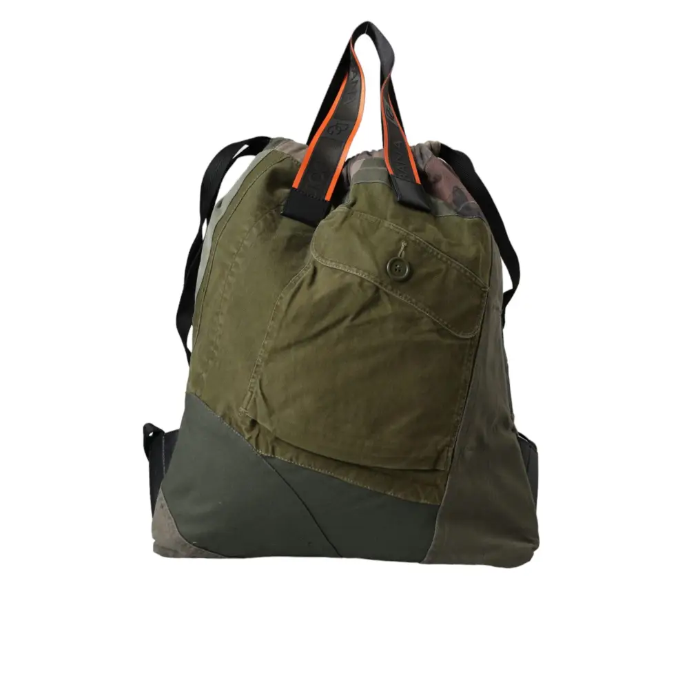 Dolce & Gabbana Militärgrüner Patchwork-Rucksack Rucksack Tasche