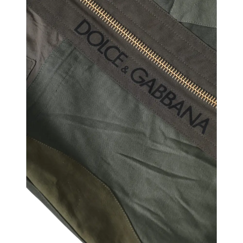 Dolce & Gabbana Militärgrüner Patchwork-Rucksack Rucksack Tasche