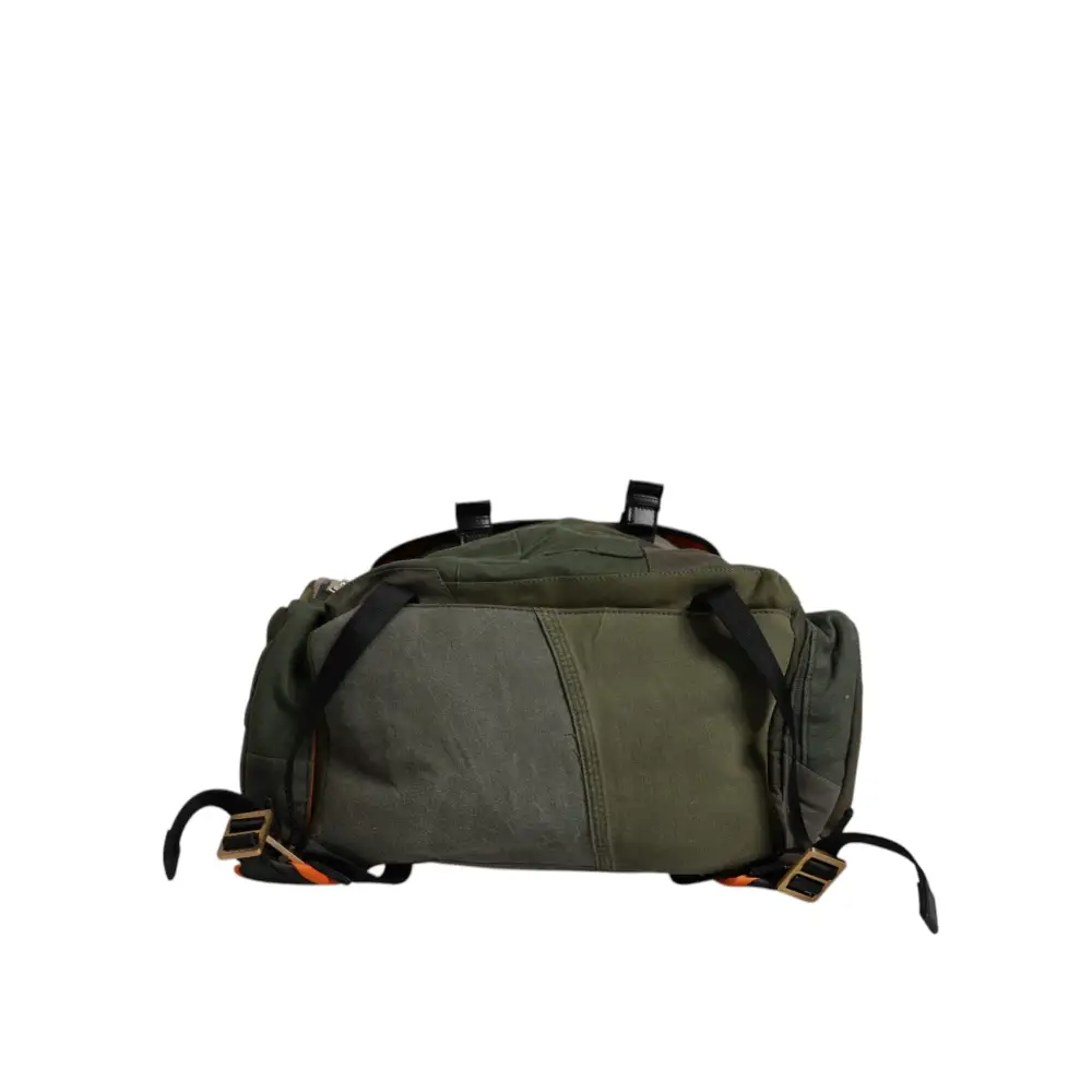 Dolce & Gabbana Militärgrünes Patchwork-Reiserucksacktasche