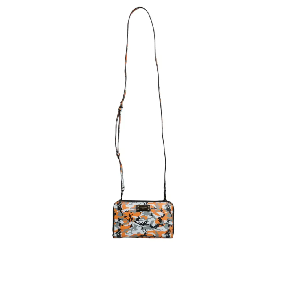 Dolce & Gabbana Multicolor Camouflage Leder Geldbörse Cross Body Bag