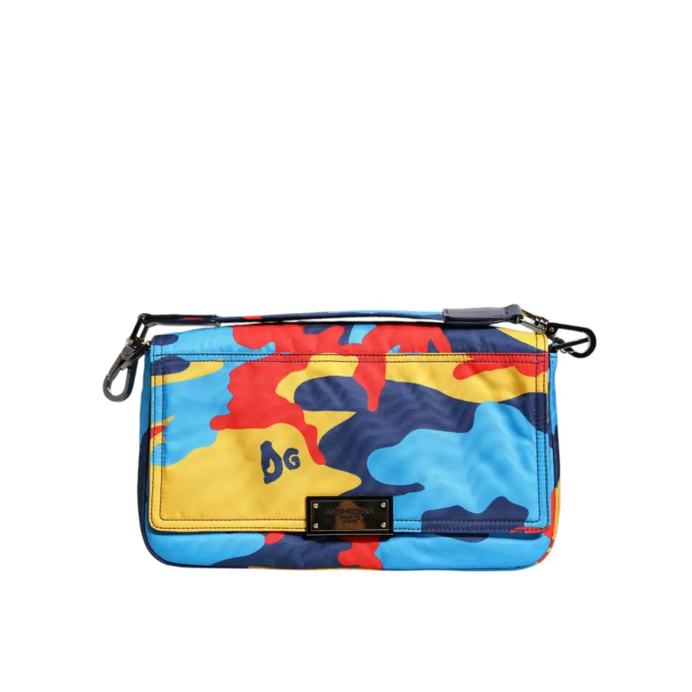 Dolce & Gabbana Multicolor Camouflage Nylon Crossbody Tasche
