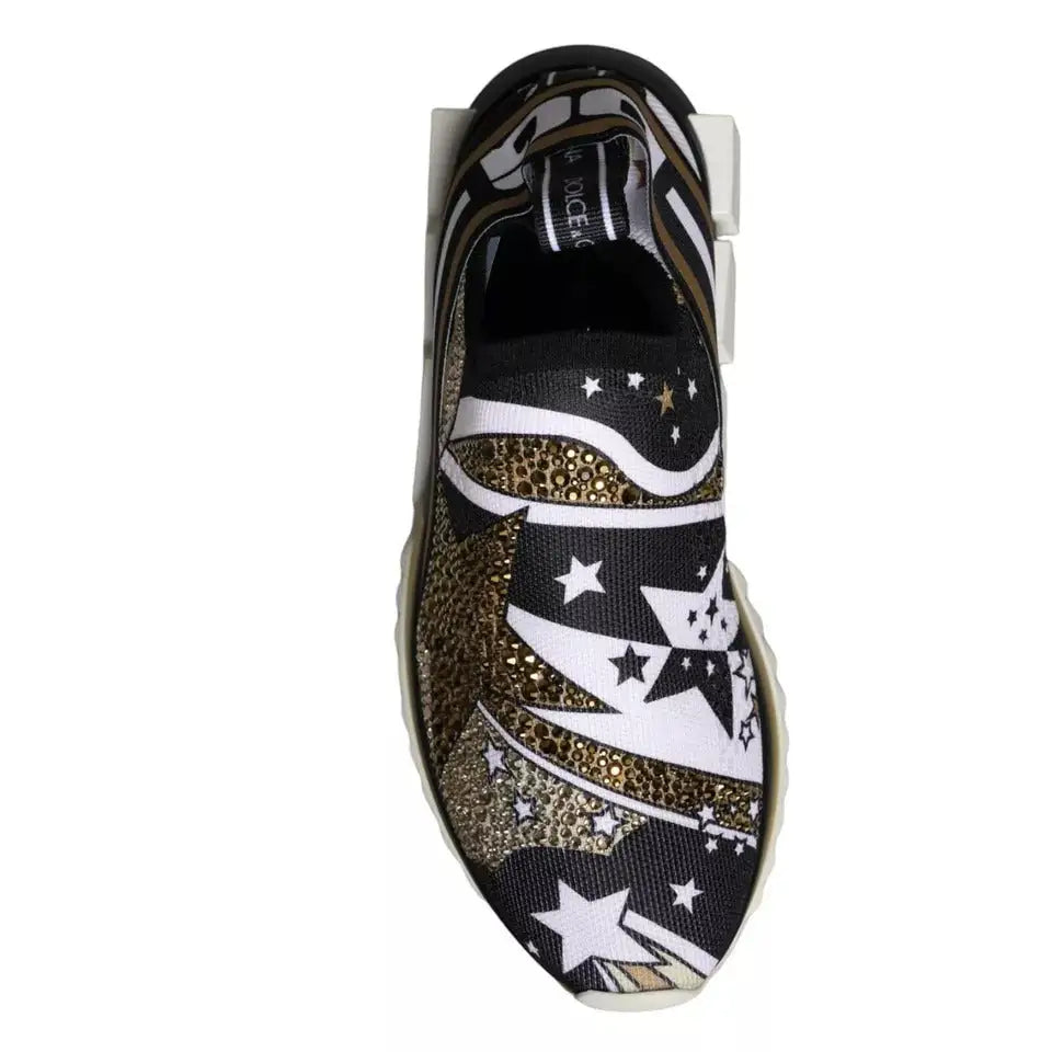 Dolce & Gabbana Multicolor Comet Star Print Sorrento Turnschuhe Schuhe - EU37/US6.5