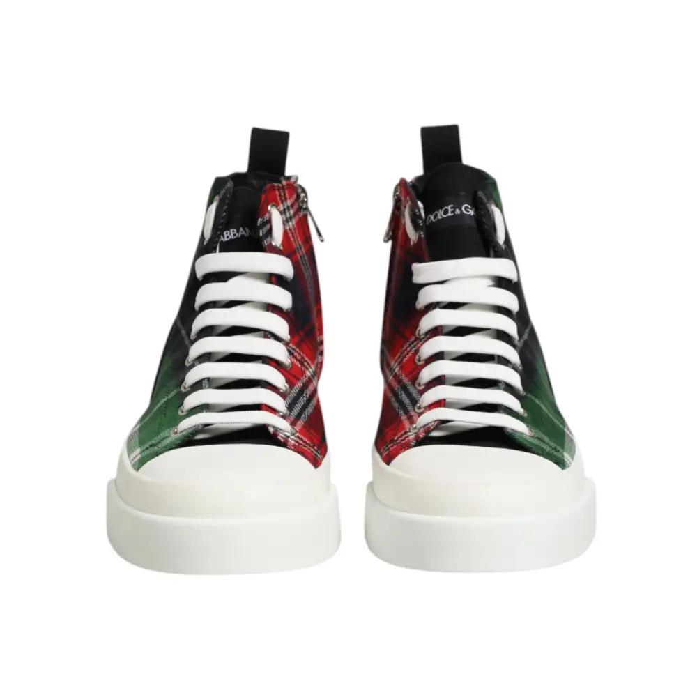 Dolce & Gabbana Multicolor DG Logo Männer High Top Turnschuhe Schuhe - EU 42 | US 9
