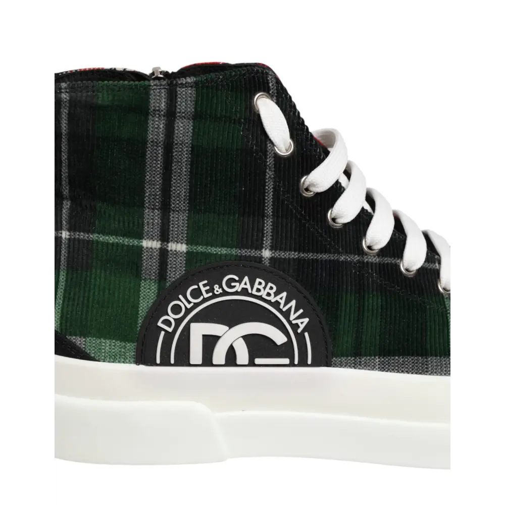 Dolce & Gabbana Multicolor DG Logo Männer High Top Turnschuhe Schuhe - EU 42 | US 9