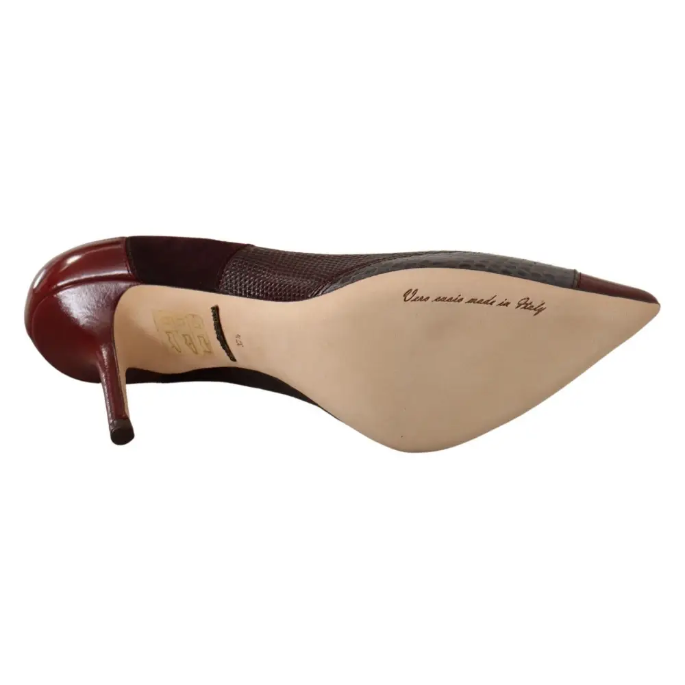 Dolce & Gabbana Multicolor Exotische Leder Absätze Pumps Schuhe - EU37.5/US7