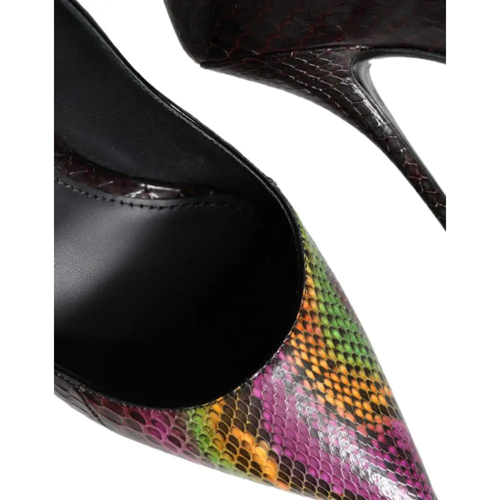 Dolce & Gabbana Multicolor Exotische Leder Absätze Pumps Schuhe