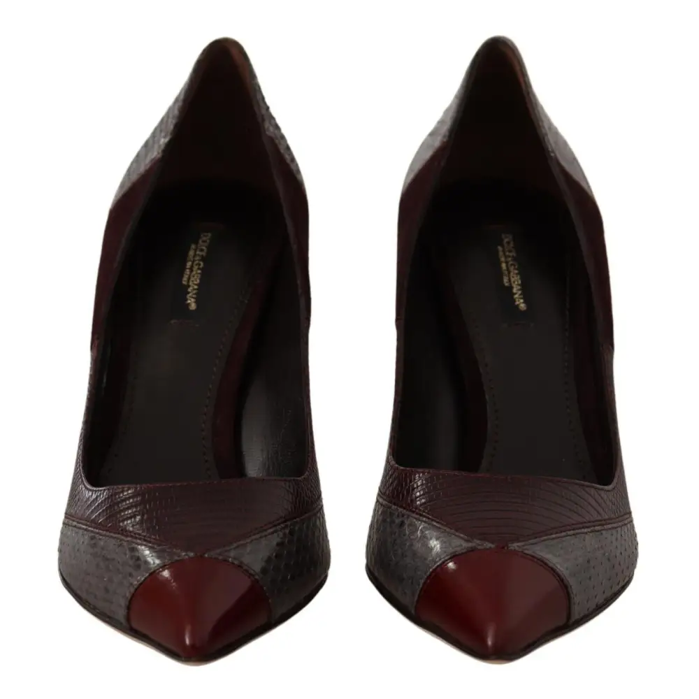 Dolce & Gabbana Multicolor Exotische Leder Absätze Pumps Schuhe - EU37.5/US7
