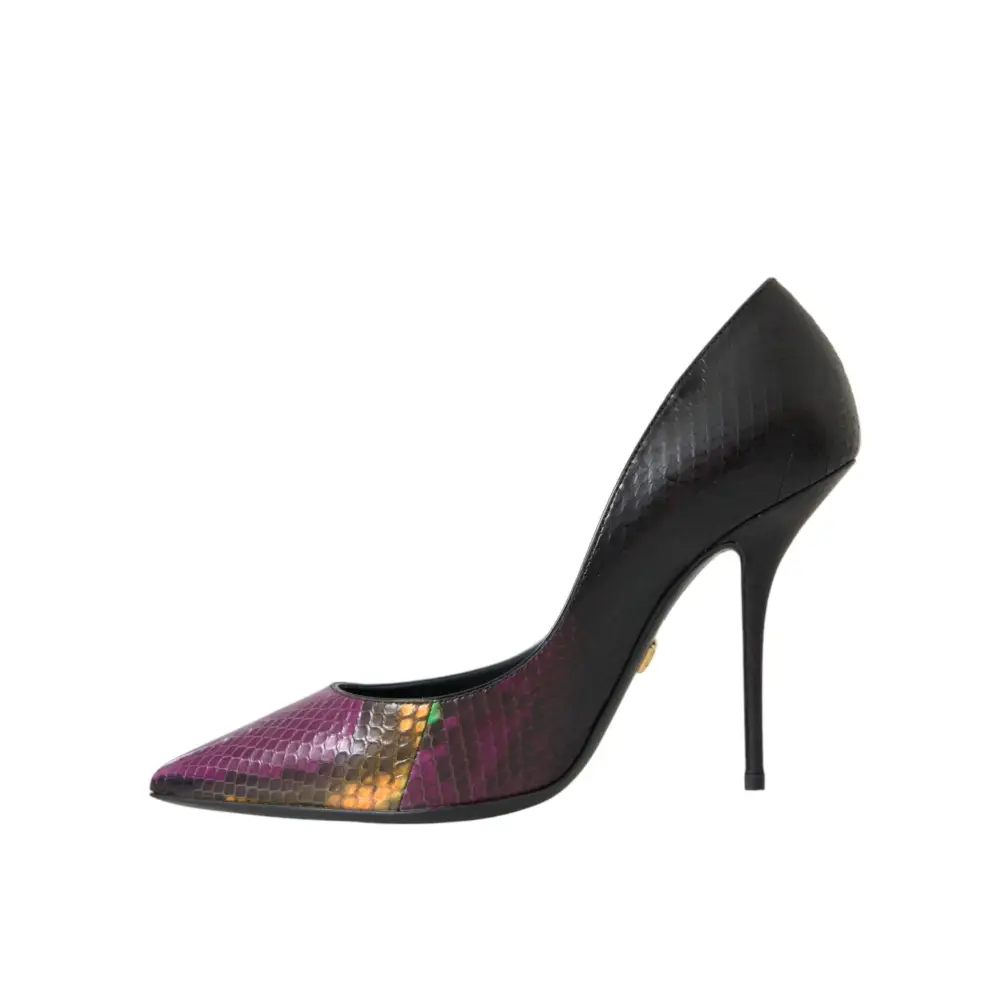 Dolce & Gabbana Multicolor Exotische Leder Absätze Pumps Schuhe