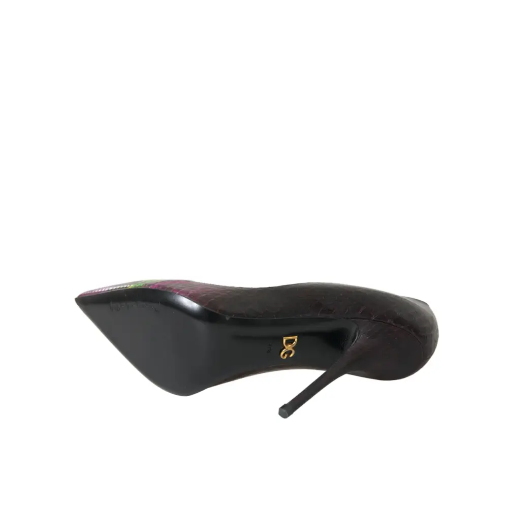 Dolce & Gabbana Multicolor Exotische Leder Absätze Pumps Schuhe