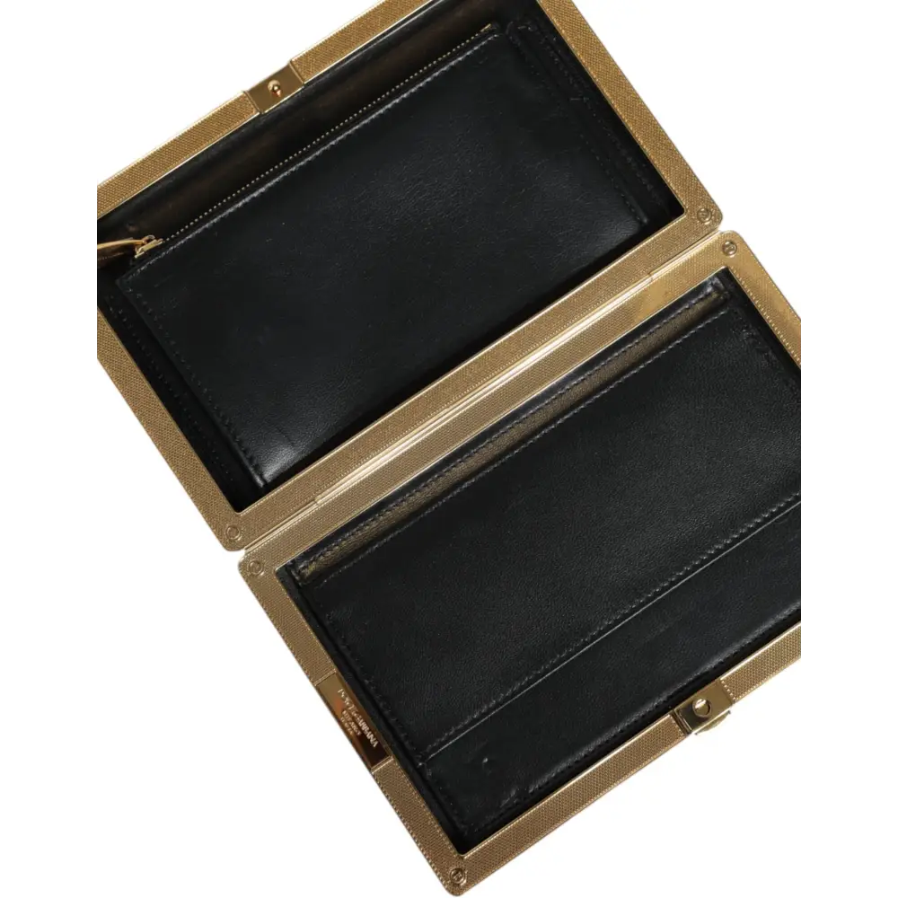 Dolce & Gabbana Multicolor Floral Gold Frame Clutch Abend Handtasche