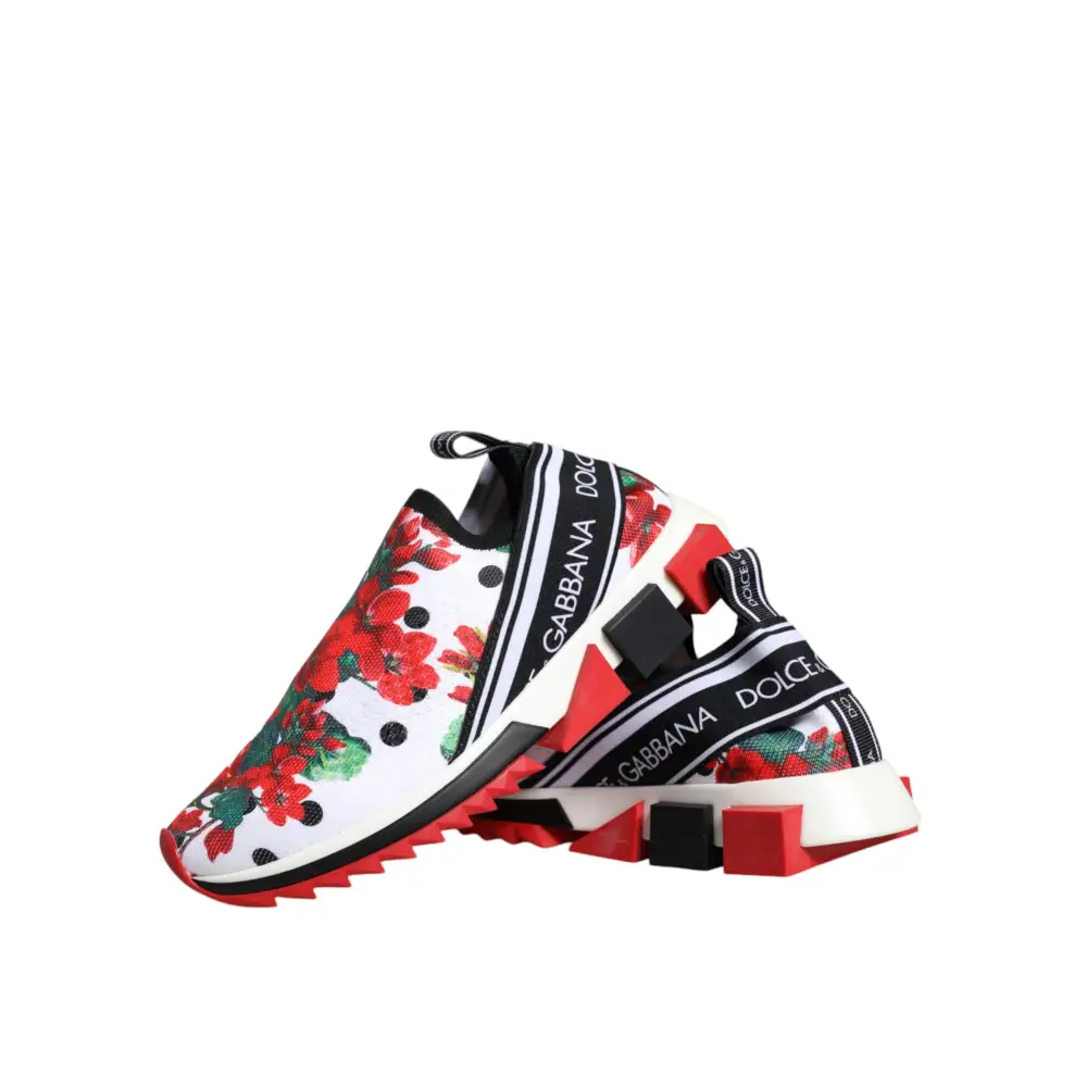 Dolce & Gabbana Multicolor Geranium Sorrento Turnschuhe Schuhe - EU36.5/US6