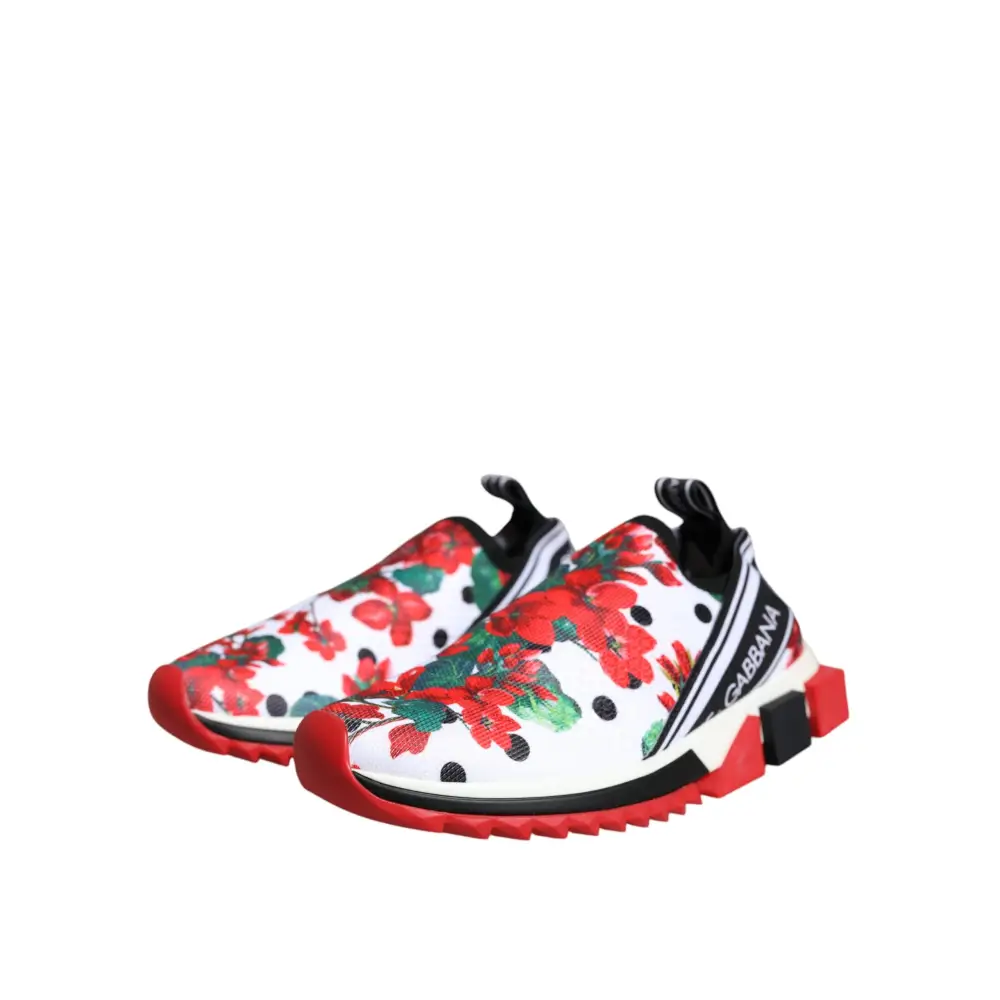 Dolce & Gabbana Multicolor Geranium Sorrento Turnschuhe Schuhe - EU36.5/US6