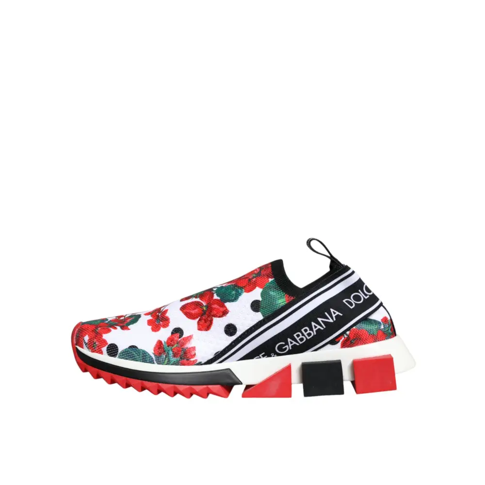 Dolce & Gabbana Multicolor Geranium Sorrento Turnschuhe Schuhe - EU36.5/US6