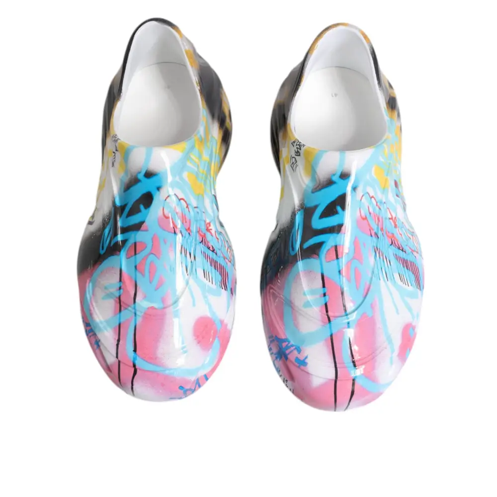 Dolce & Gabbana Multicolor Graffiti Daymaster Turnschuhe Schuhe