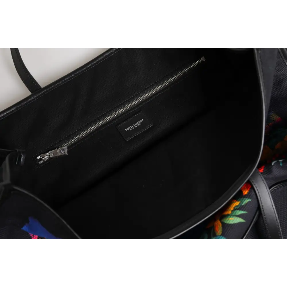 Dolce & Gabbana Multicolor Graphic Printed Top Handle Einkaufstasche