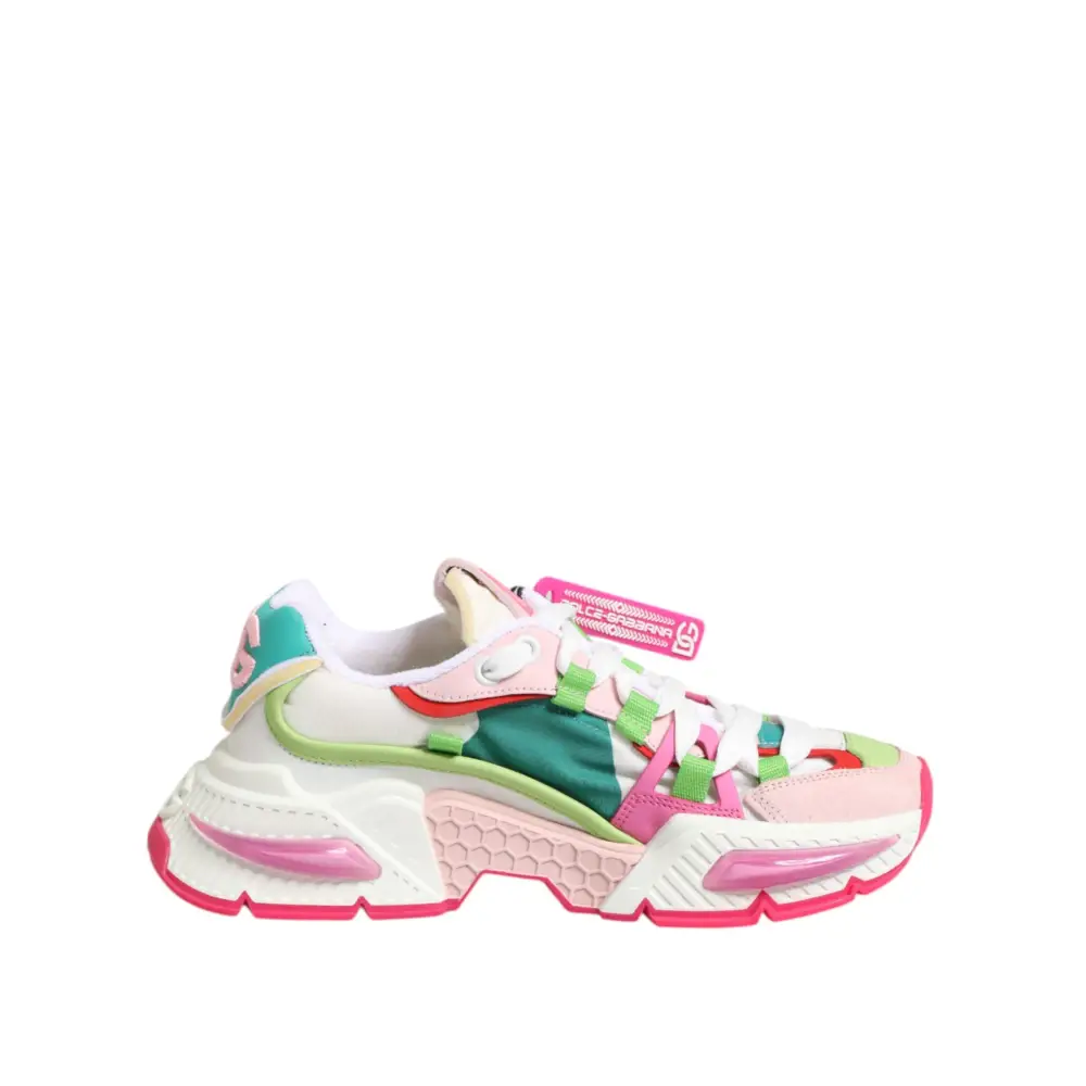 Dolce & Gabbana Multicolor Leder Airmaster Low Top Sneaker Schuhe - EU35/US4.5