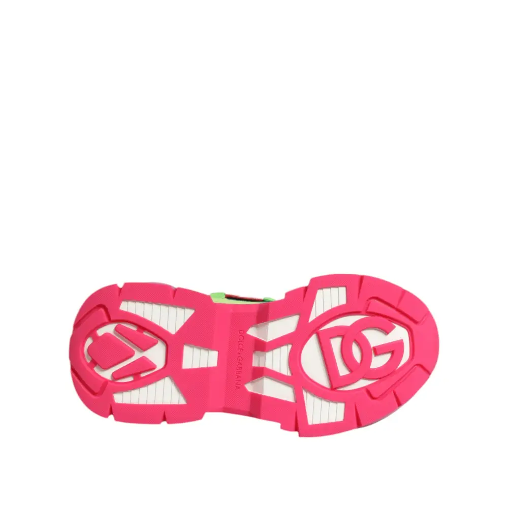 Dolce & Gabbana Multicolor Leder Airmaster Low Top Sneaker Schuhe - EU35/US4.5