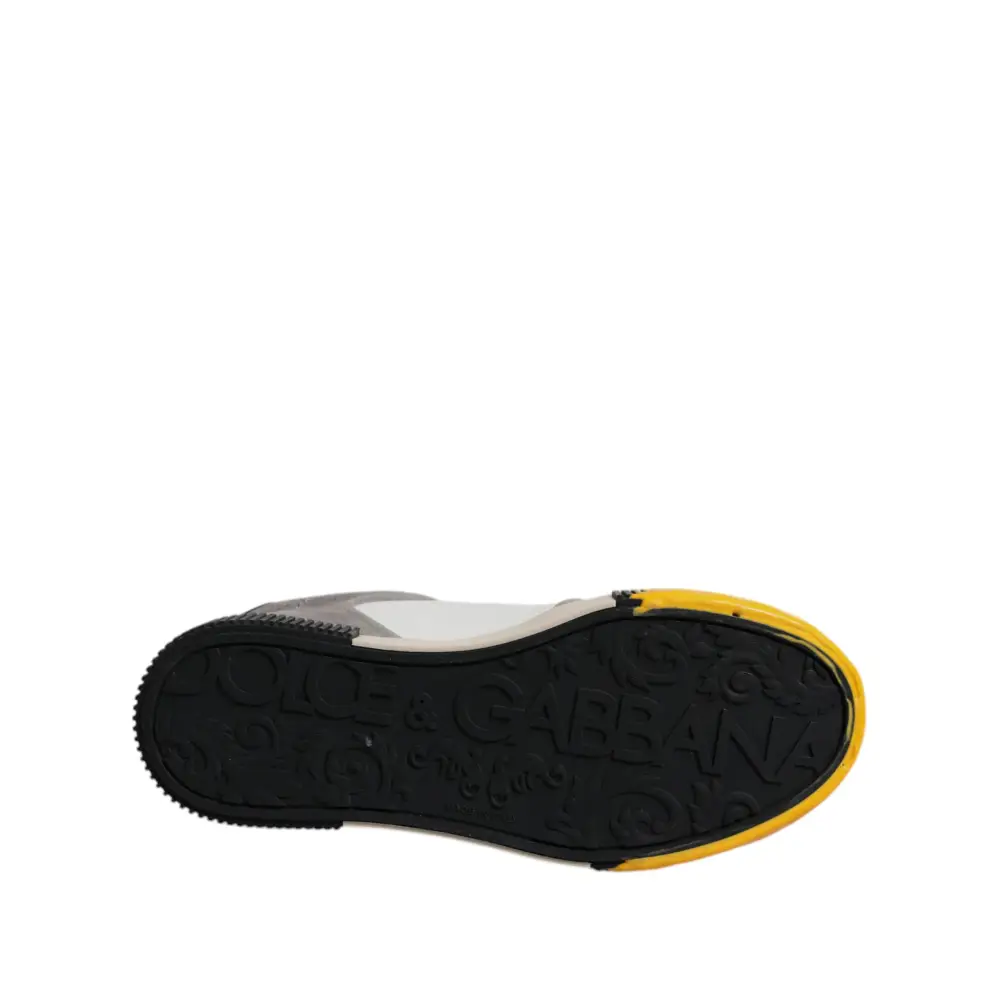 Dolce & Gabbana Multicolor Leder DNA Low Top Sneakers Schuhe