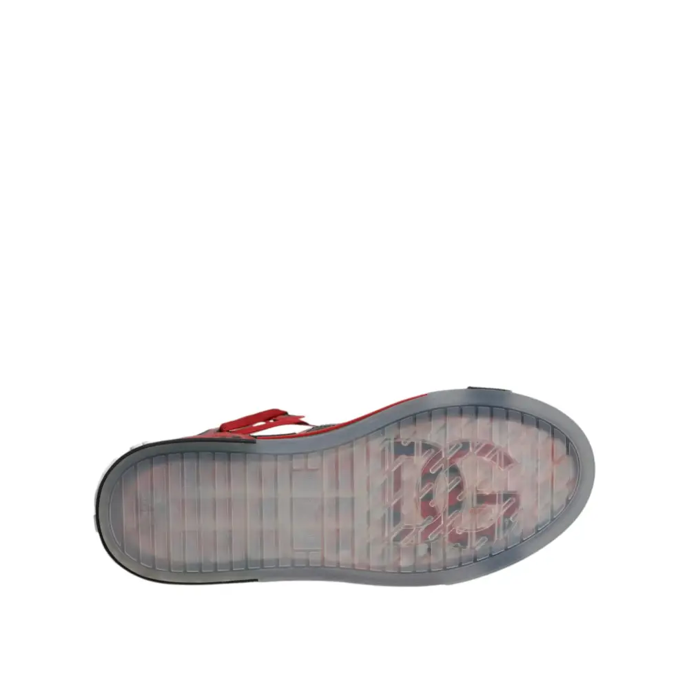 Dolce & Gabbana Multicolor Leder High Top Sneakers Schuhe