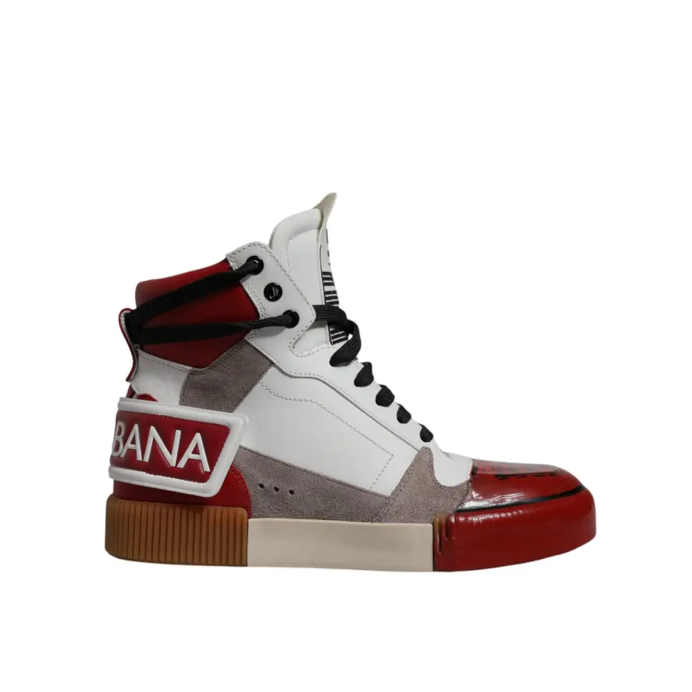 Dolce & Gabbana Multicolor Leder High Top Sneakers Schuhe - EU40/US7