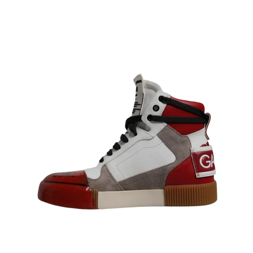 Dolce & Gabbana Multicolor Leder High Top Sneakers Schuhe - EU40/US7