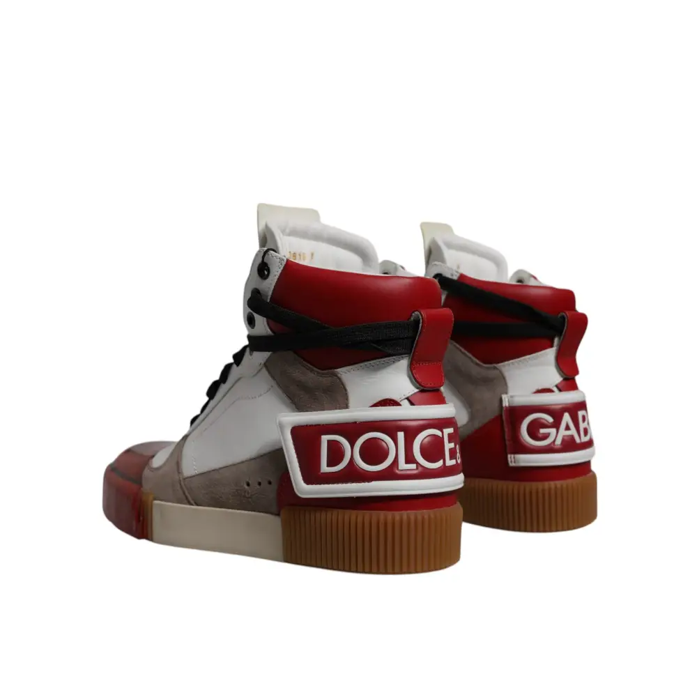 Dolce & Gabbana Multicolor Leder High Top Sneakers Schuhe - EU40/US7