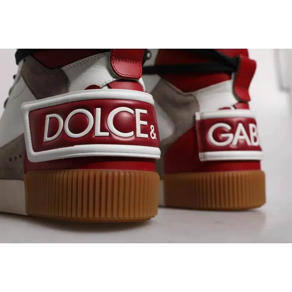 Dolce & Gabbana Multicolor Leder High Top Sneakers Schuhe - EU40/US7