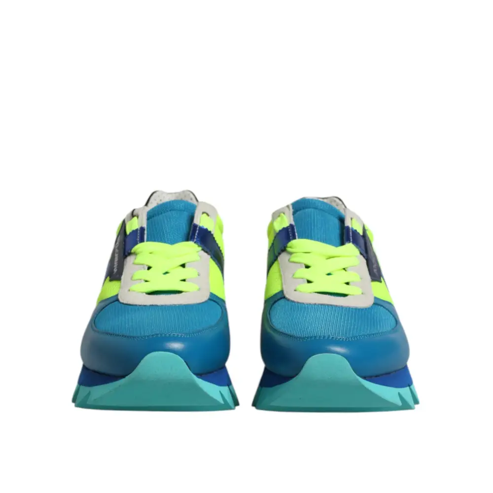 Dolce & Gabbana Multicolor Leder Low Top Männer Turnschuhe Schuhe - EU39/US6