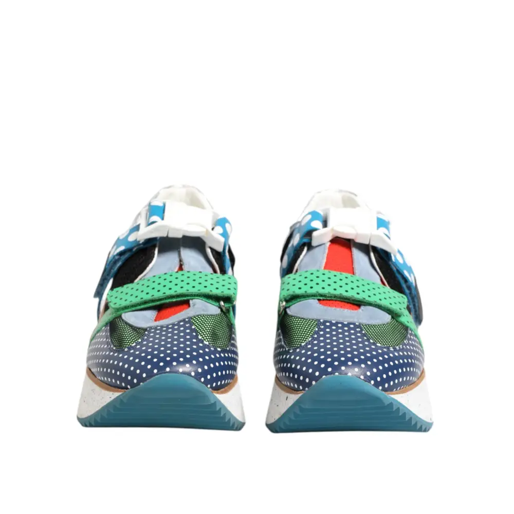 Dolce & Gabbana Multicolor Leder Low Top Sneakers Schuhe - EU42.5/US9.5