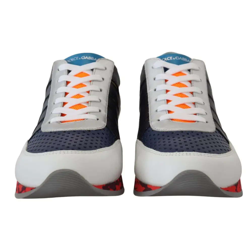 Dolce & Gabbana Multicolor Leder Sport Low Top Turnschuhe