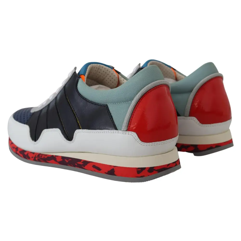 Dolce & Gabbana Multicolor Leder Sport Low Top Turnschuhe