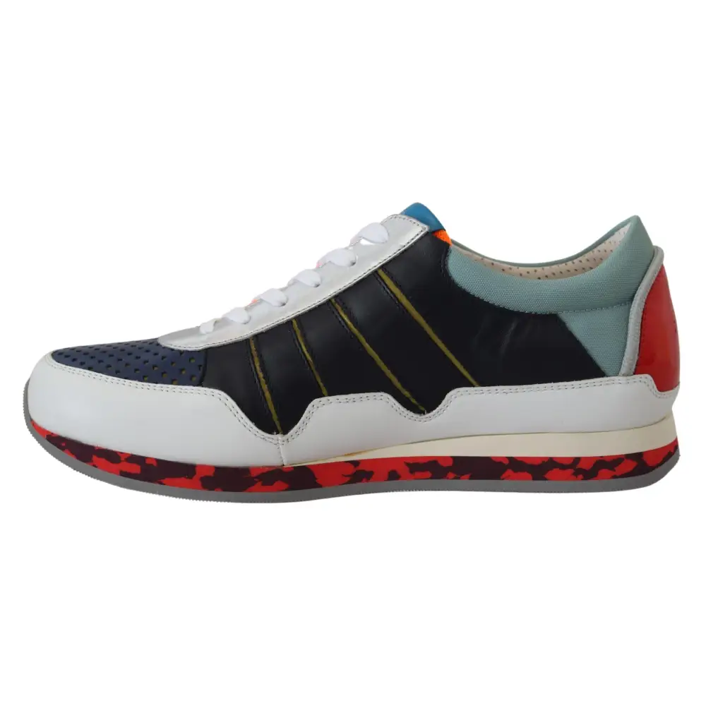 Dolce & Gabbana Multicolor Leder Sport Low Top Turnschuhe