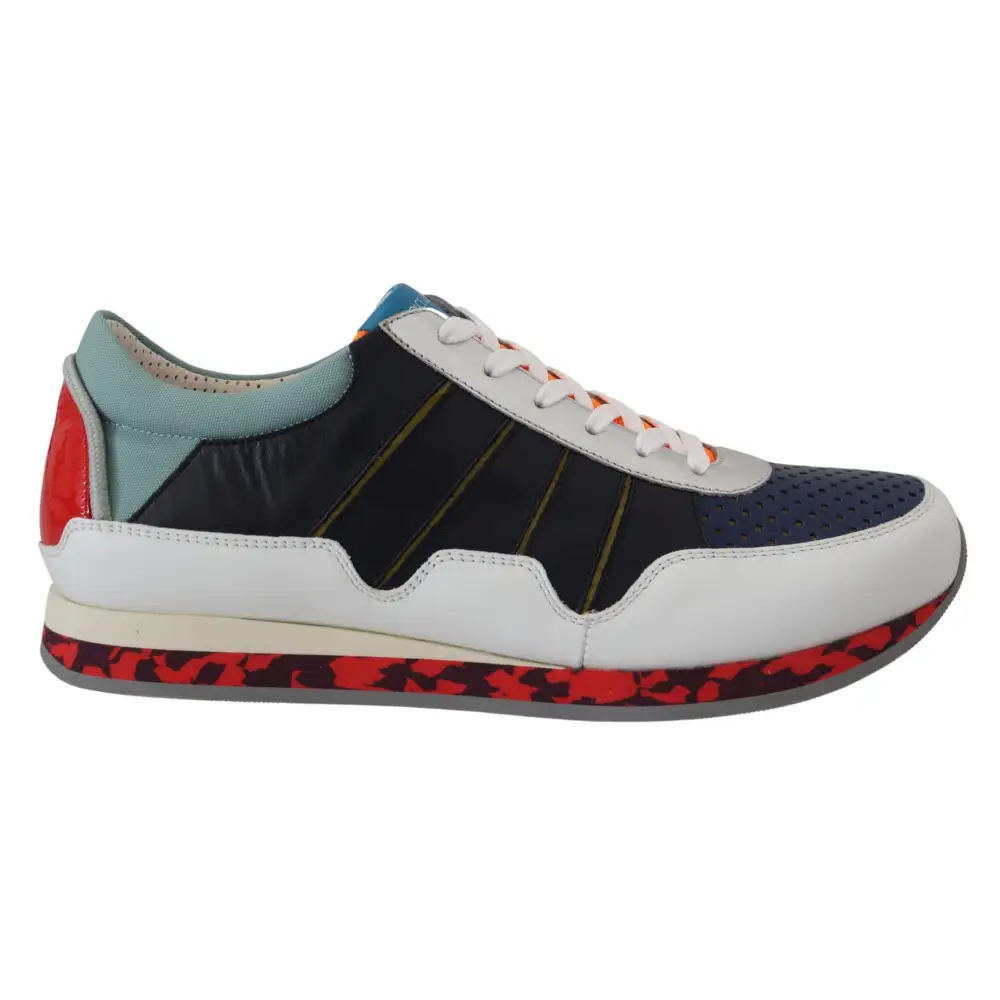 Dolce & Gabbana Multicolor Leder Sport Low Top Turnschuhe