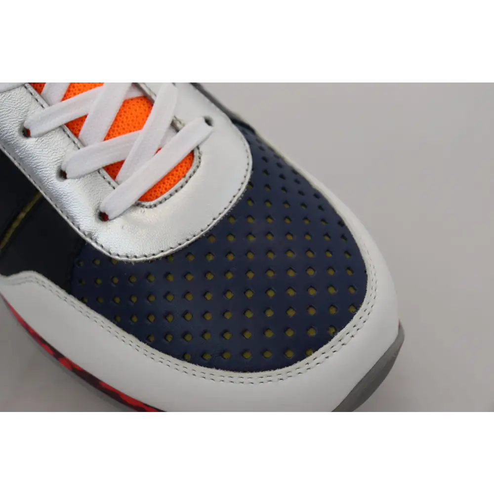 Dolce & Gabbana Multicolor Leder Sport Low Top Turnschuhe
