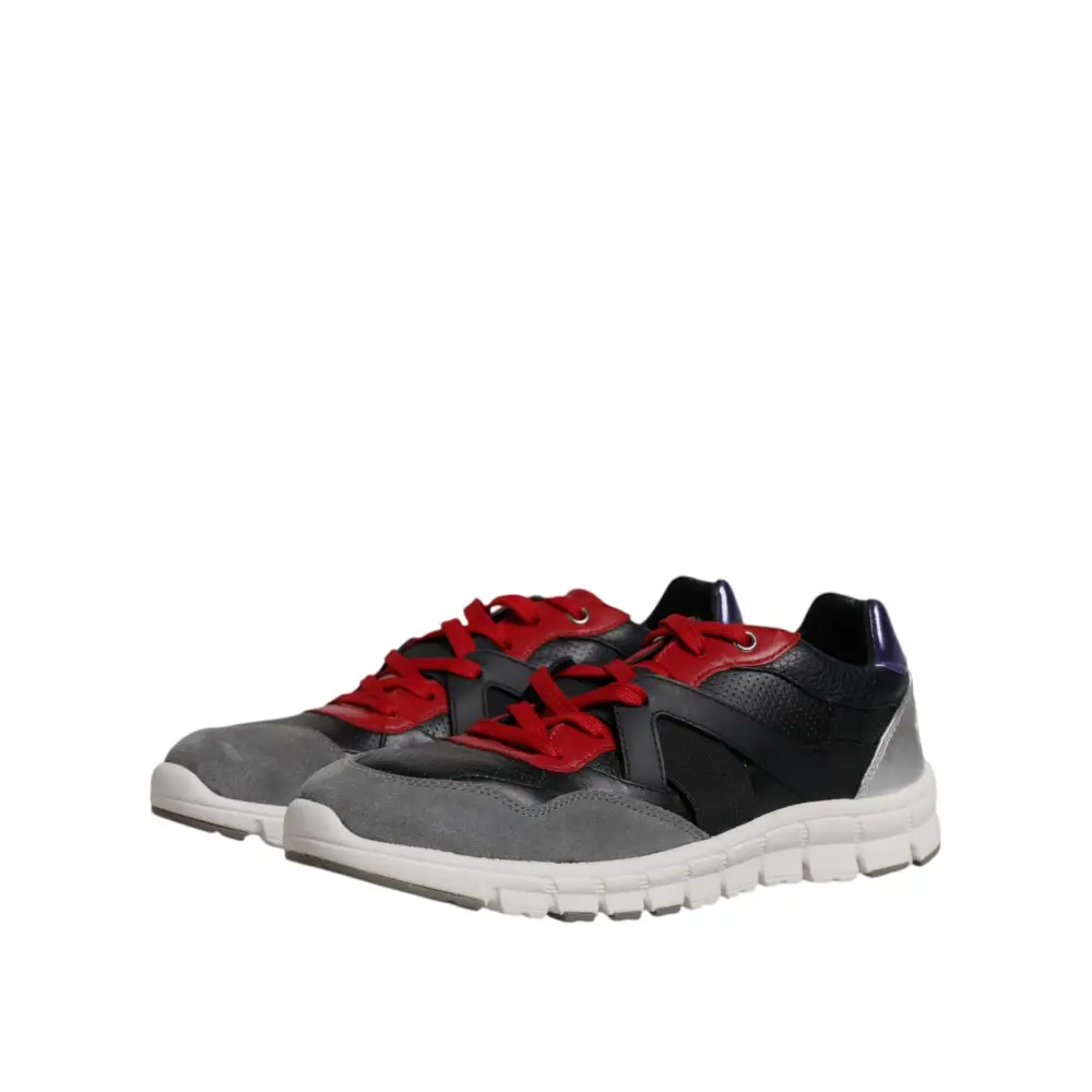 Dolce & Gabbana Multicolor Leder Wildleder Low Top Sneakers Schuhe - EU41.5/US8.5