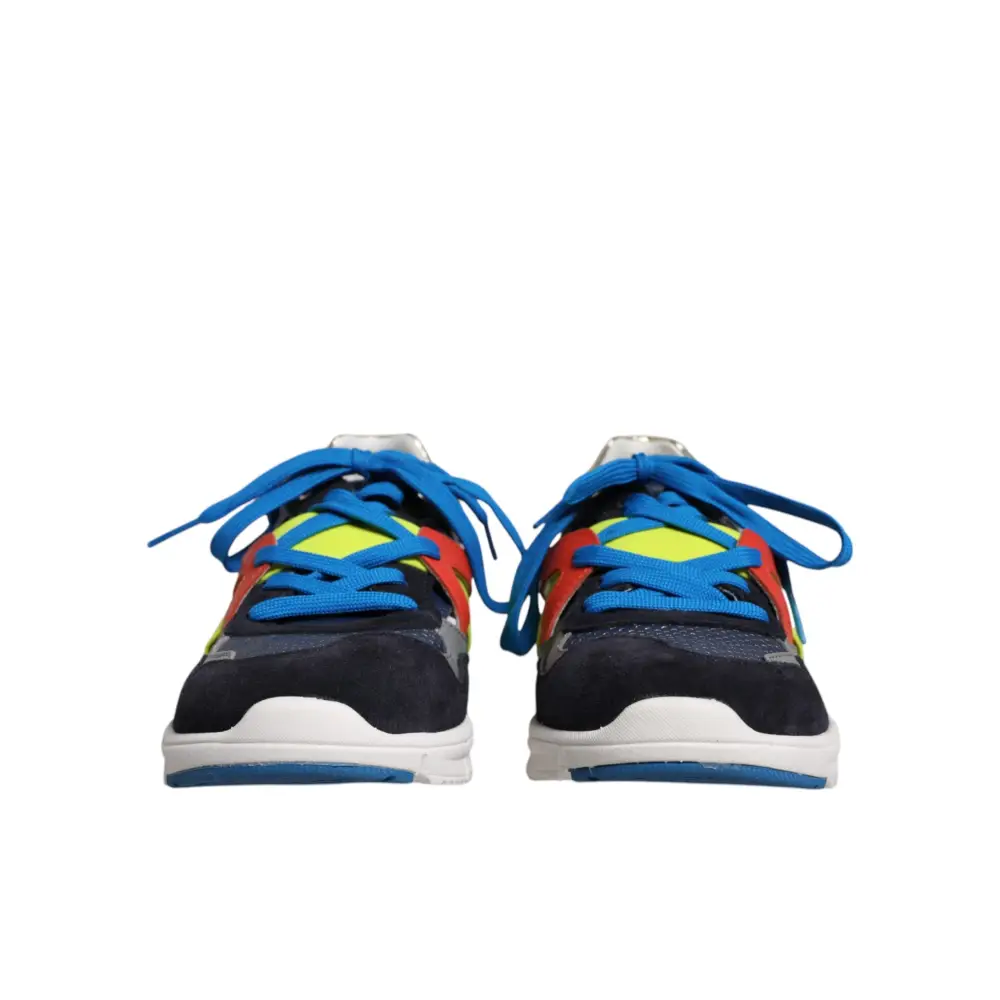 Dolce & Gabbana Multicolor Leder Wildleder Low Top Sneakers Schuhe - EU39.5/US6.5