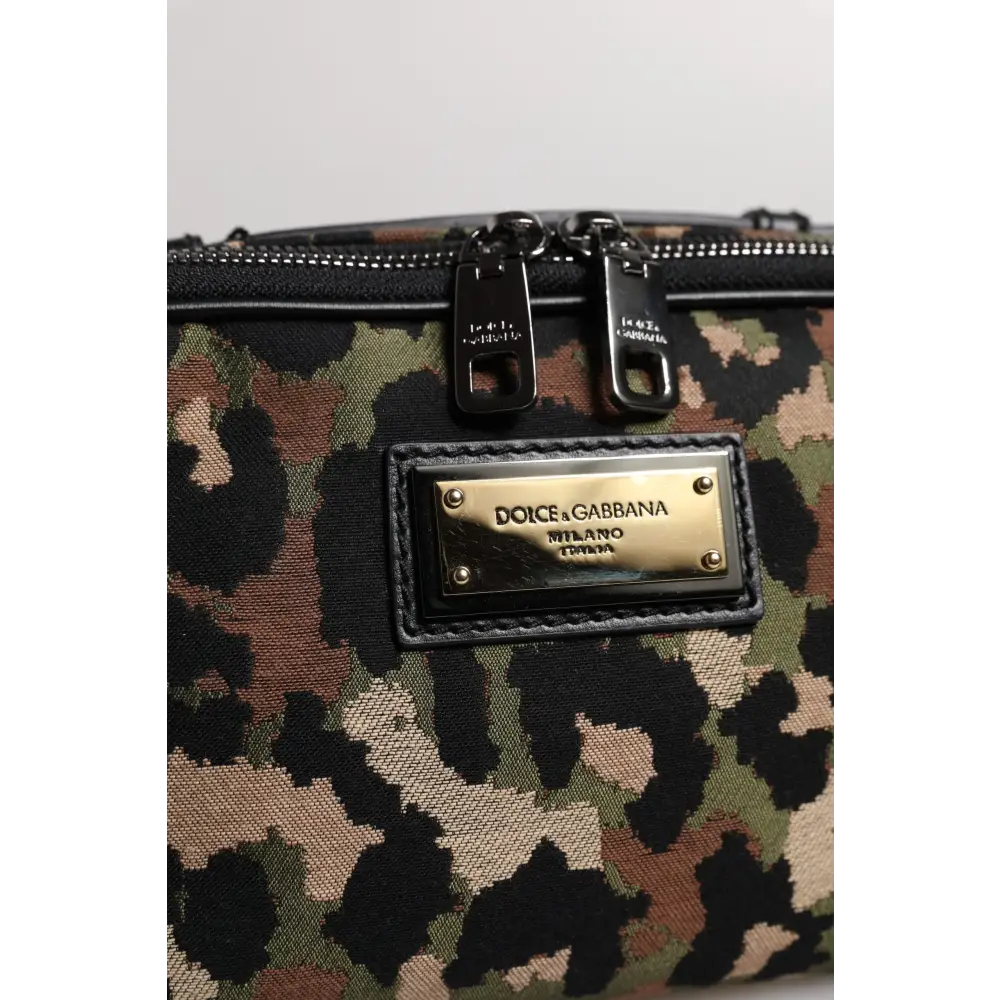 Dolce & Gabbana Multicolor Leopard DG Logo Gürtel Taille Gürteltasche