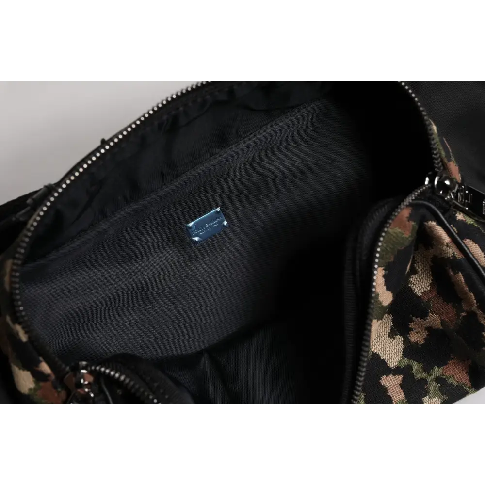 Dolce & Gabbana Multicolor Leopard DG Logo Gürtel Taille Gürteltasche