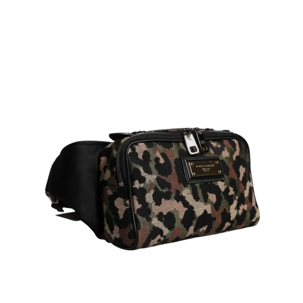 Dolce & Gabbana Multicolor Leopard DG Logo Gürtel Taille Gürteltasche