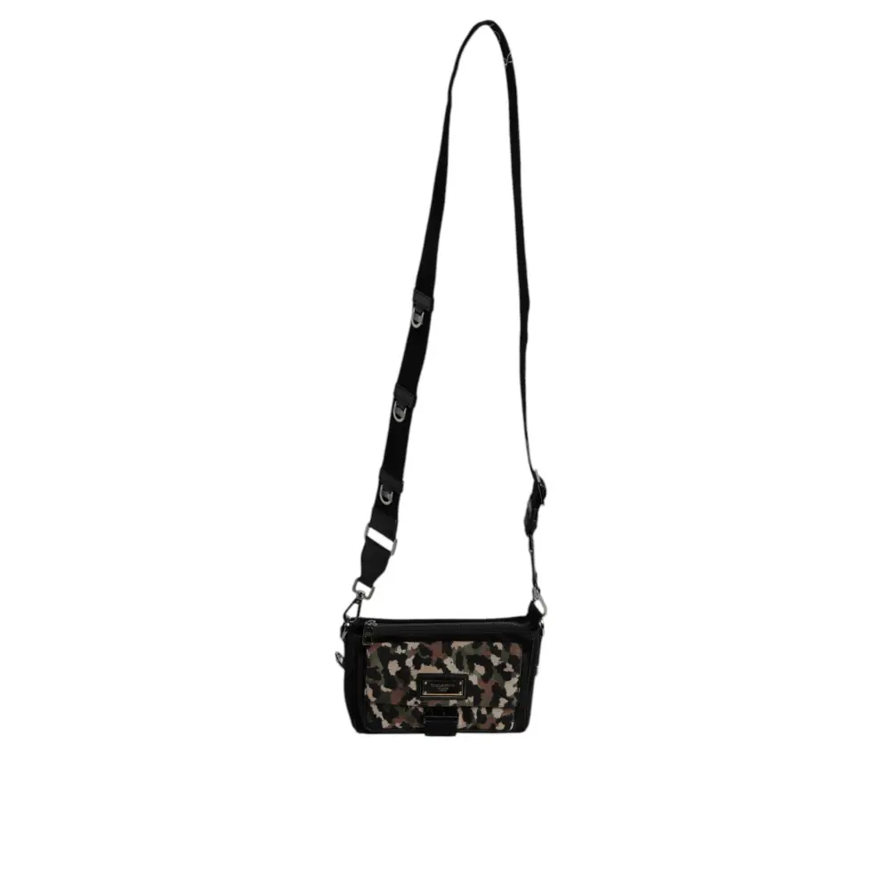 Dolce & Gabbana Multicolor Leopard Jacquard Crossbody Tasche