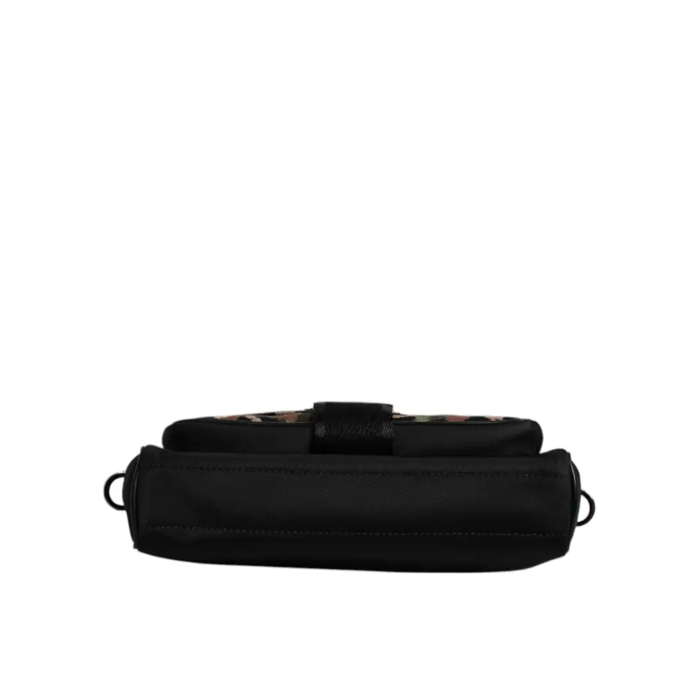 Dolce & Gabbana Multicolor Leopard Jacquard Crossbody Tasche